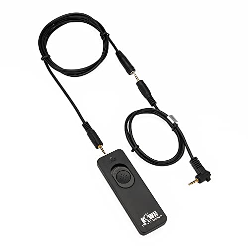 Kiwifotos RS-60E3 Remote Switch Shutter Release Cord for Canon EOS Rebel T6 T7 T5 EOS R50V R R6 Mark II R6 R7 R8 R10 R100 RP T8i T7i T6s T6i T5i T4i SL3 SL2 90D 80D 70D 77D M5 M6 Mark II SX70 & More