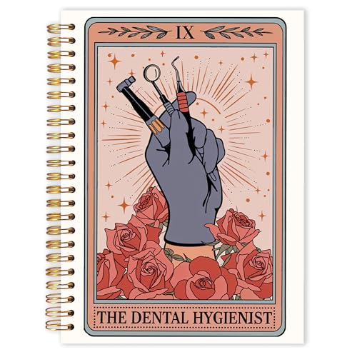 Qabliqo Witchy Dental Hygienist Spiral Notebook 5.5x8.3, Dental Hygiene Hygienist Gifts Journal for Writing, Dentist Gifts Notebook Journal for Note Taking, Dentist Office School Supplies