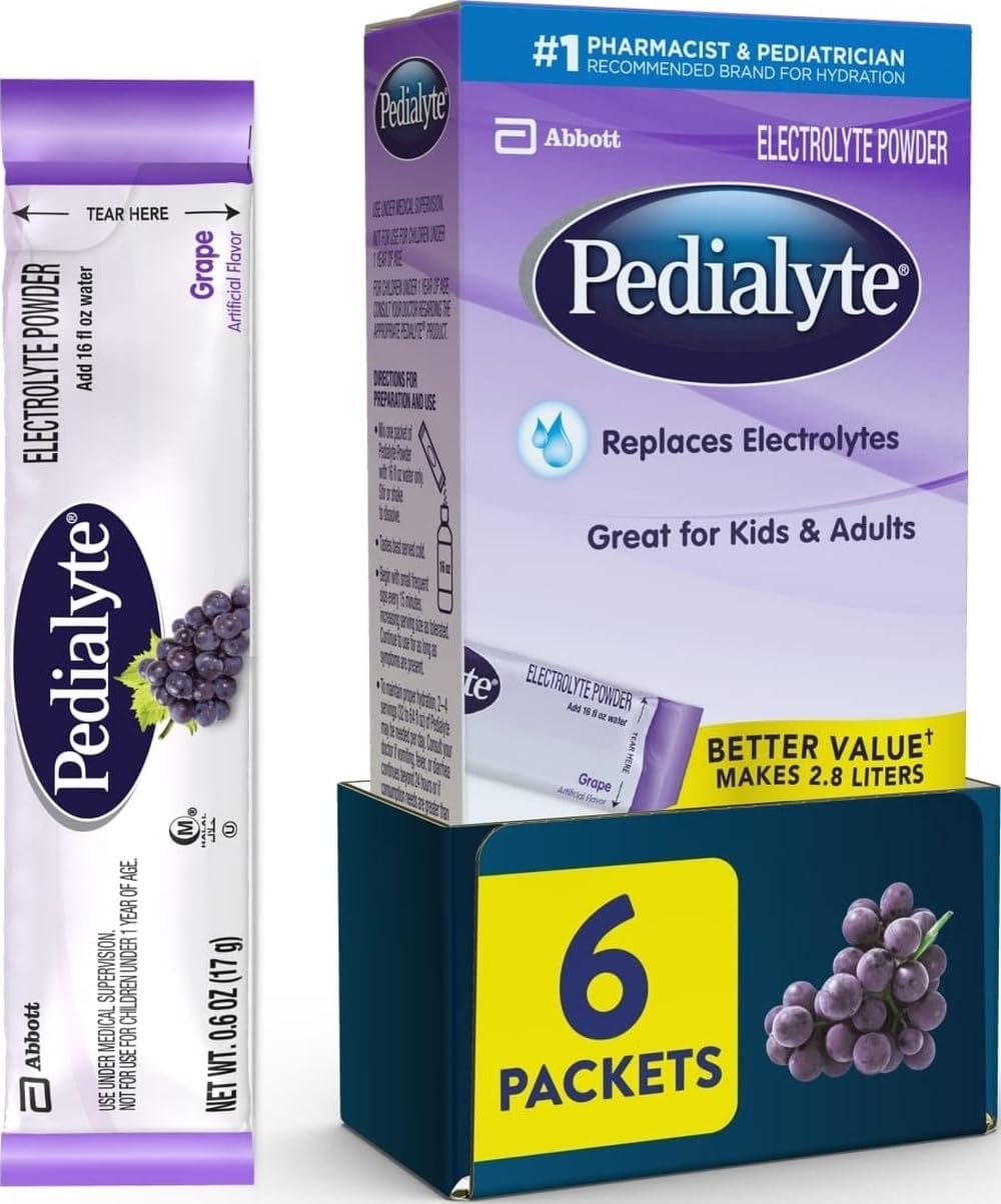 Pedialyte Electrolyte Hydration Powder Packets (8-Pack)