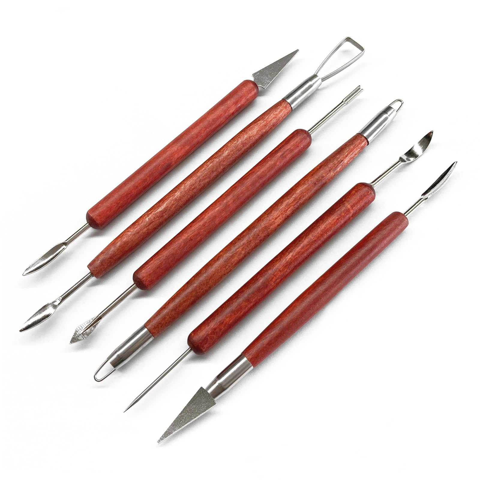 SE 6-Piece Double-Ended Stainless Steel Micro-Spatula Tools