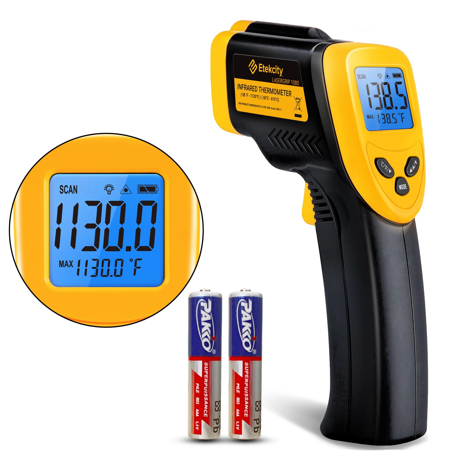 Etekcity Lasergrip 1080 Digital Infrared Thermometer