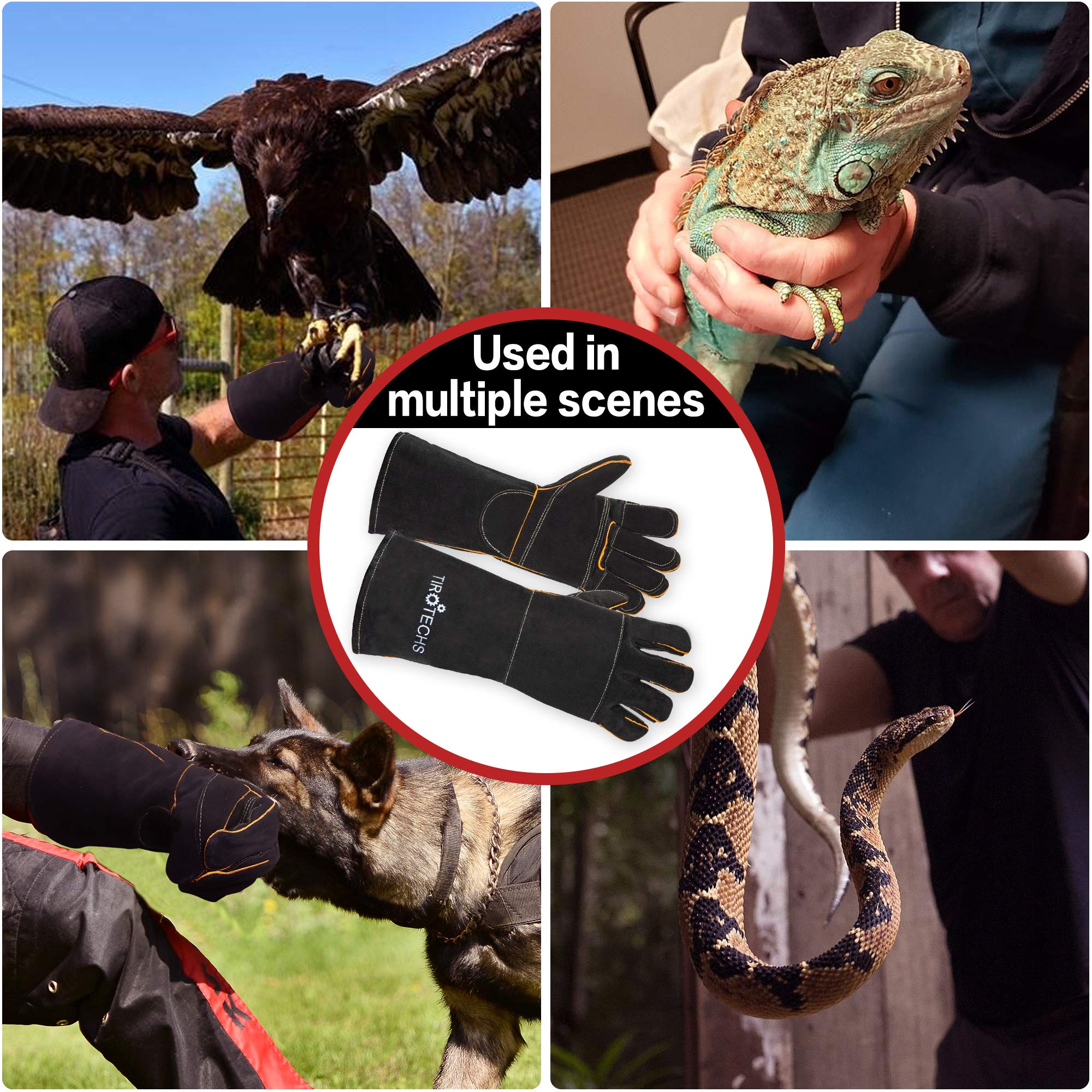 TIROTECHS Kevlar-Reinforced Bite-Proof Animal Handling Gloves