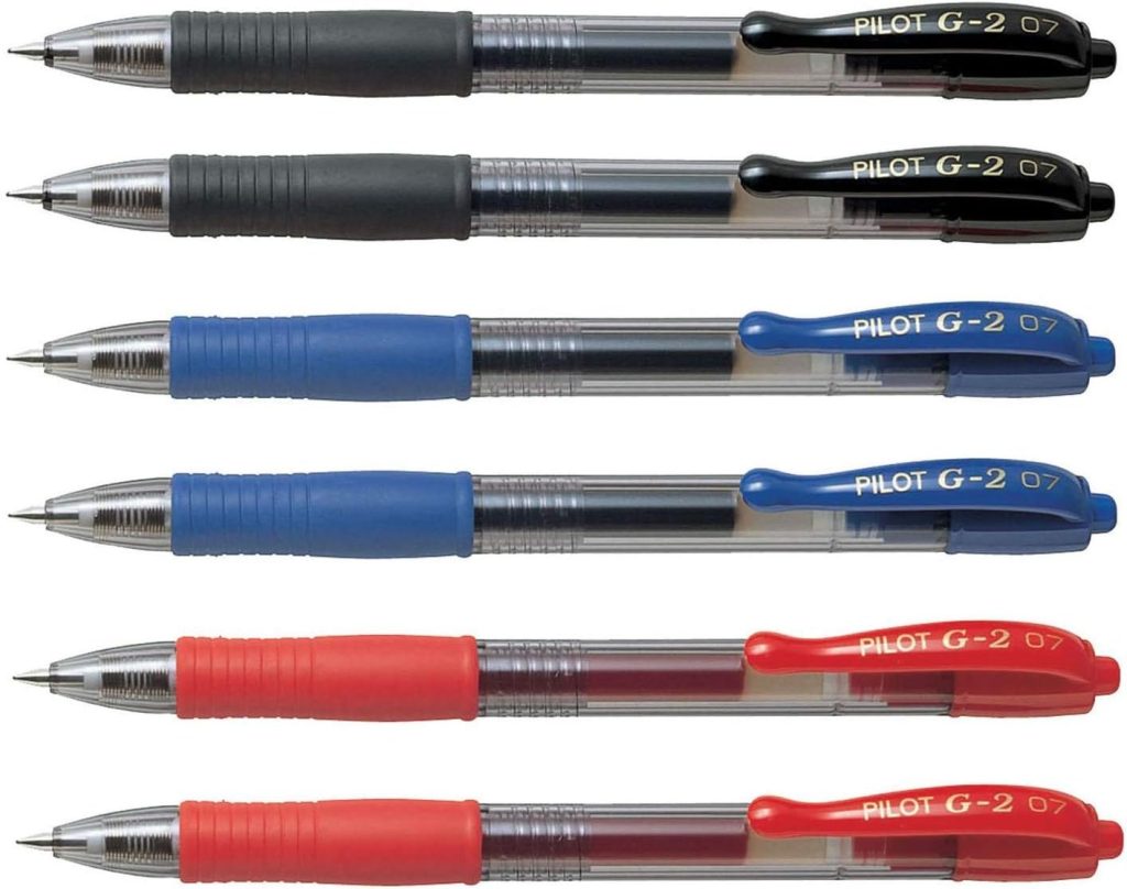 4. Pilot G2 Retractable Gel Pens, 12-Pack