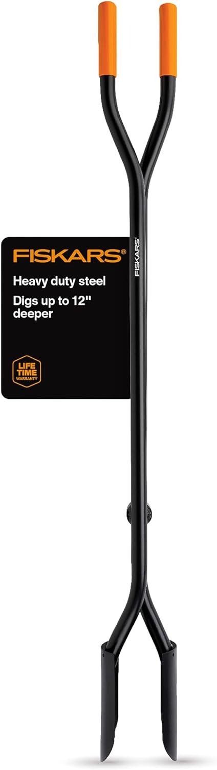 Fiskars 60-Inch Welded Steel Posthole Digger