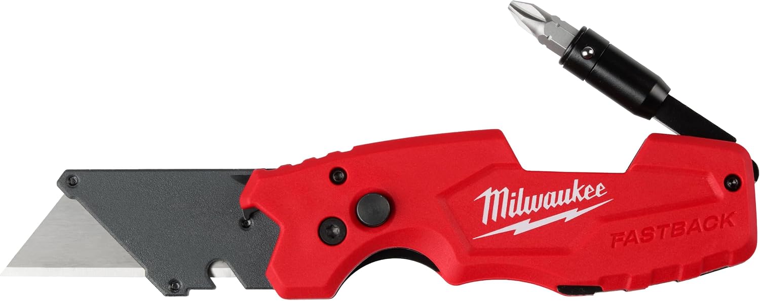 MILWAUKEE FASTBACK 6-IN-1 UTILITY KNIFE - FOR FLASHING AND FOAM CUTS