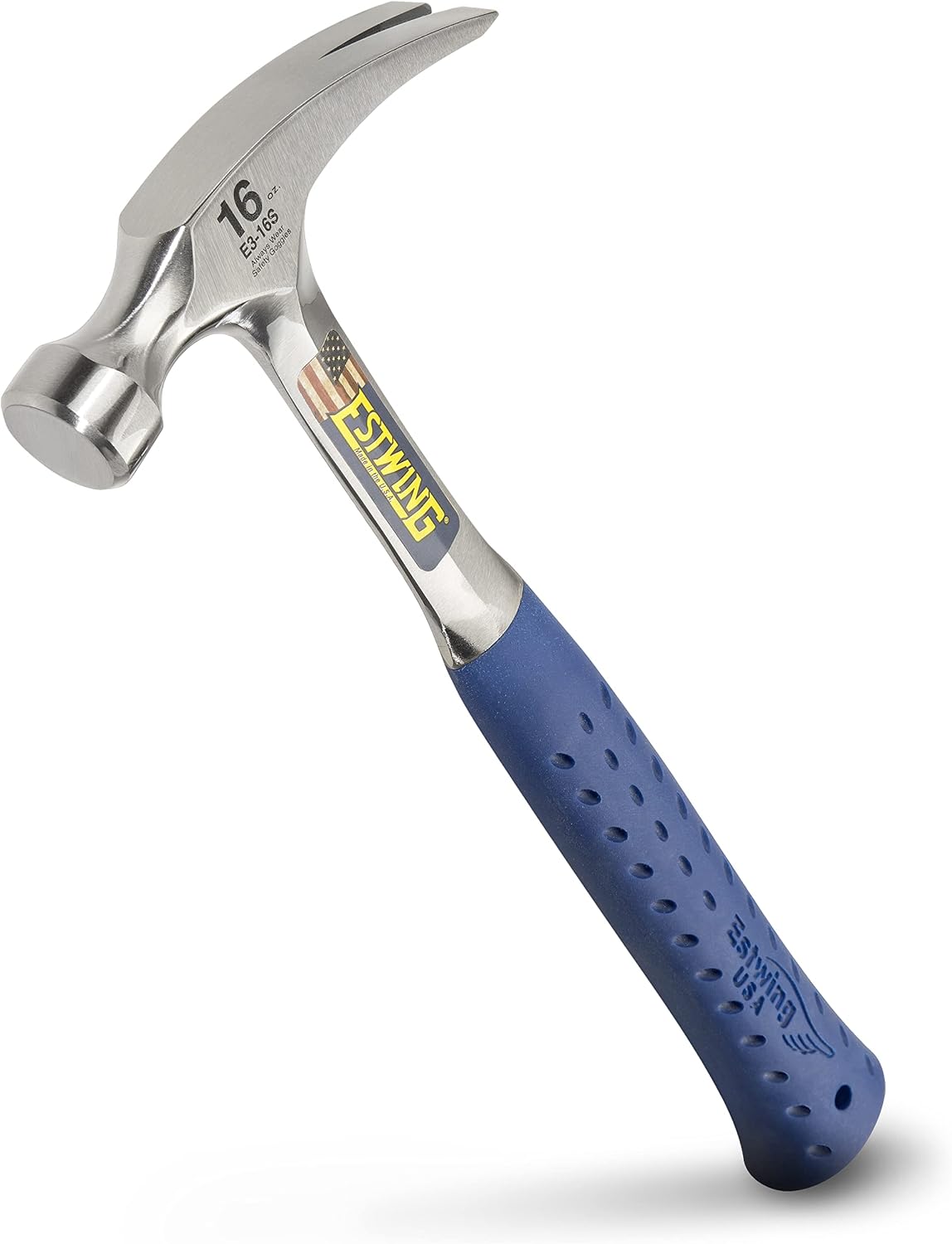 Estwing 16 oz Straight Rip Claw Hammer with Shock Reduction Grip