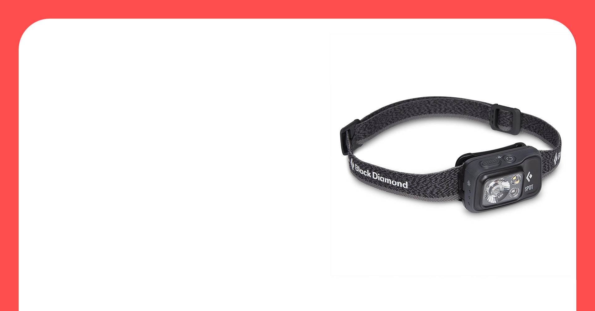 BLACK DIAMOND SPOT 400 HEADLAMP - FOR PRE-TRIP IN DARK LOT