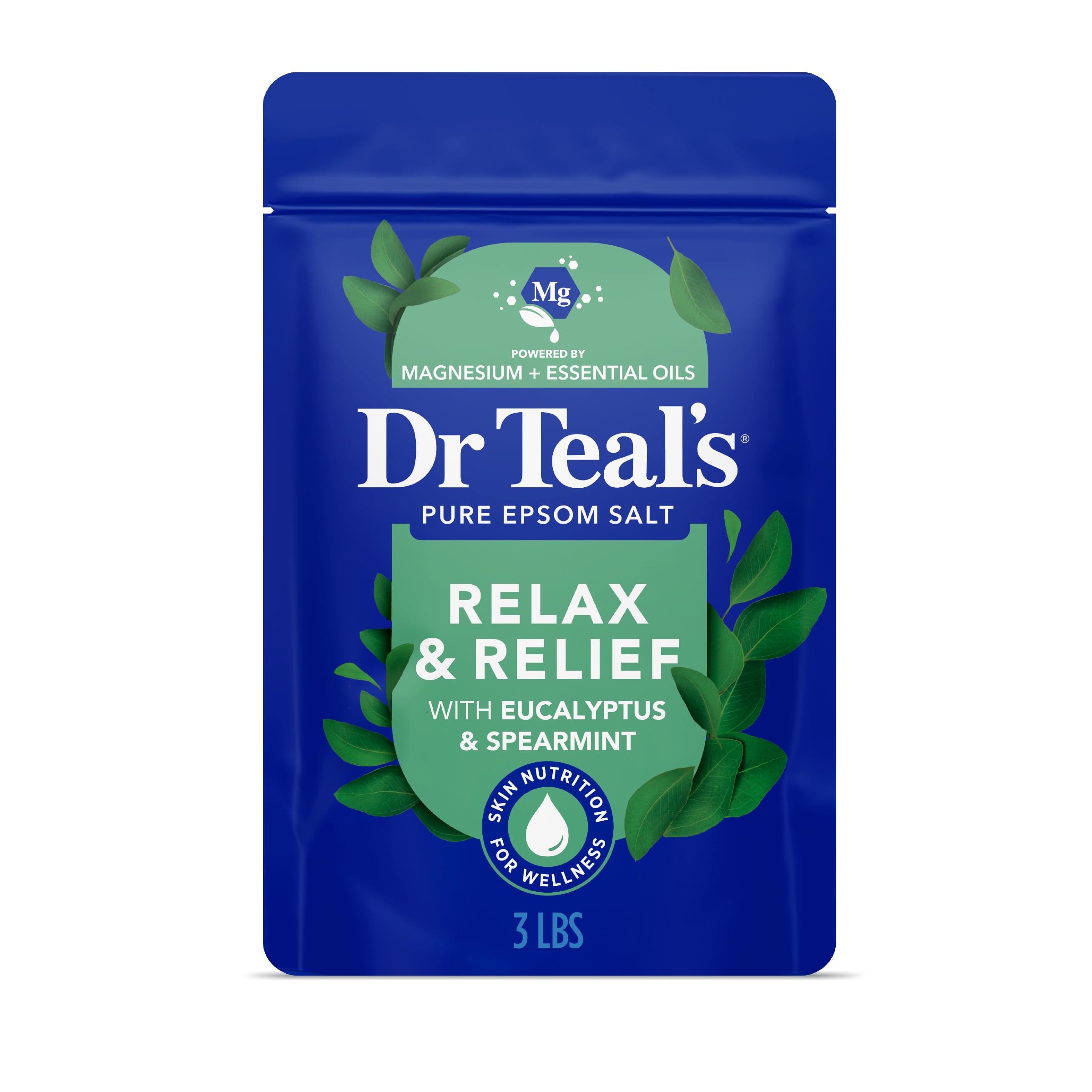 Dr Teal's Pure Epsom Salt Soak (Eucalyptus & Spearmint, 3 lb)