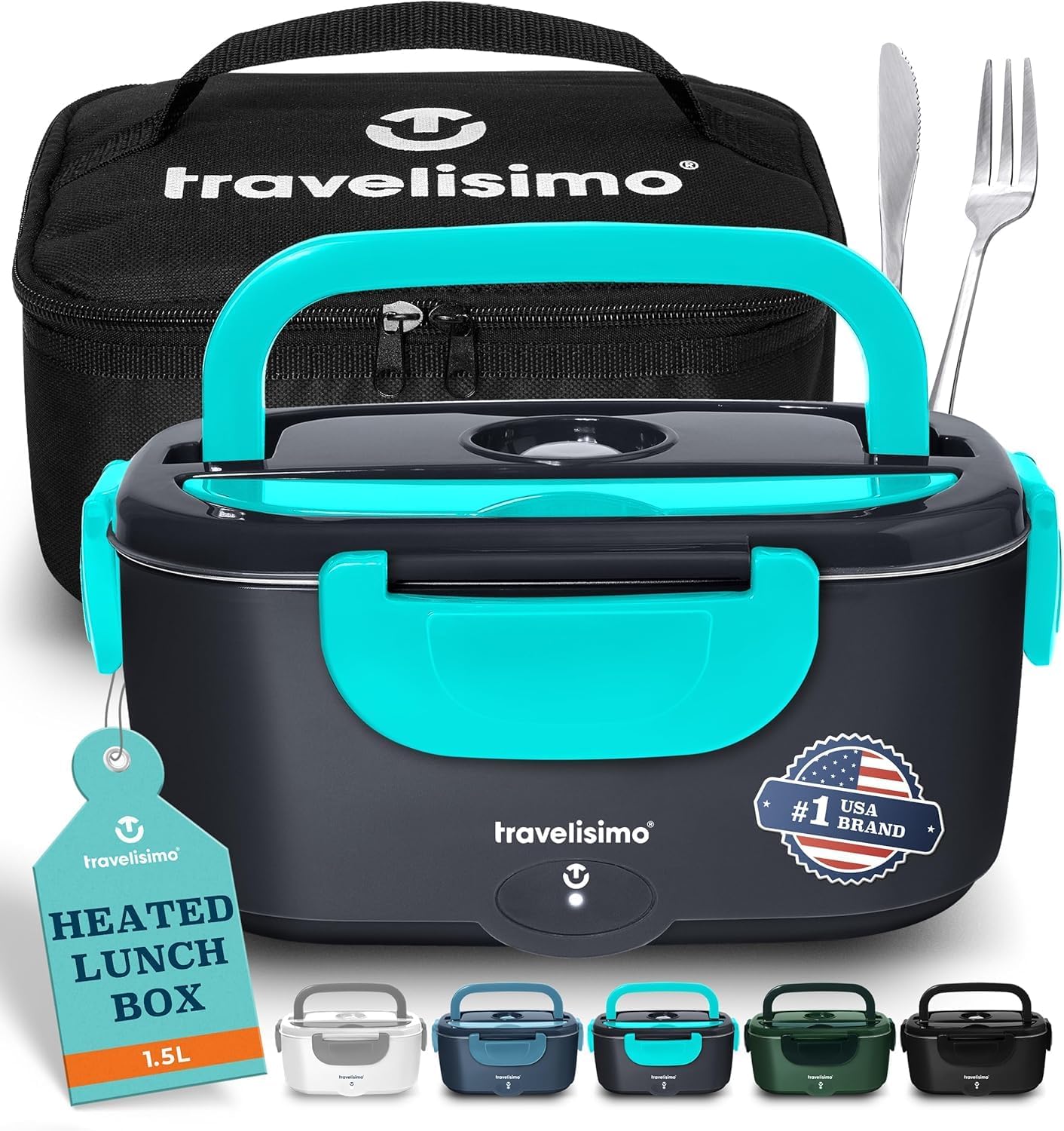 Travelisimo 12V/24V/110V Portable Heated Electric Lunch Box