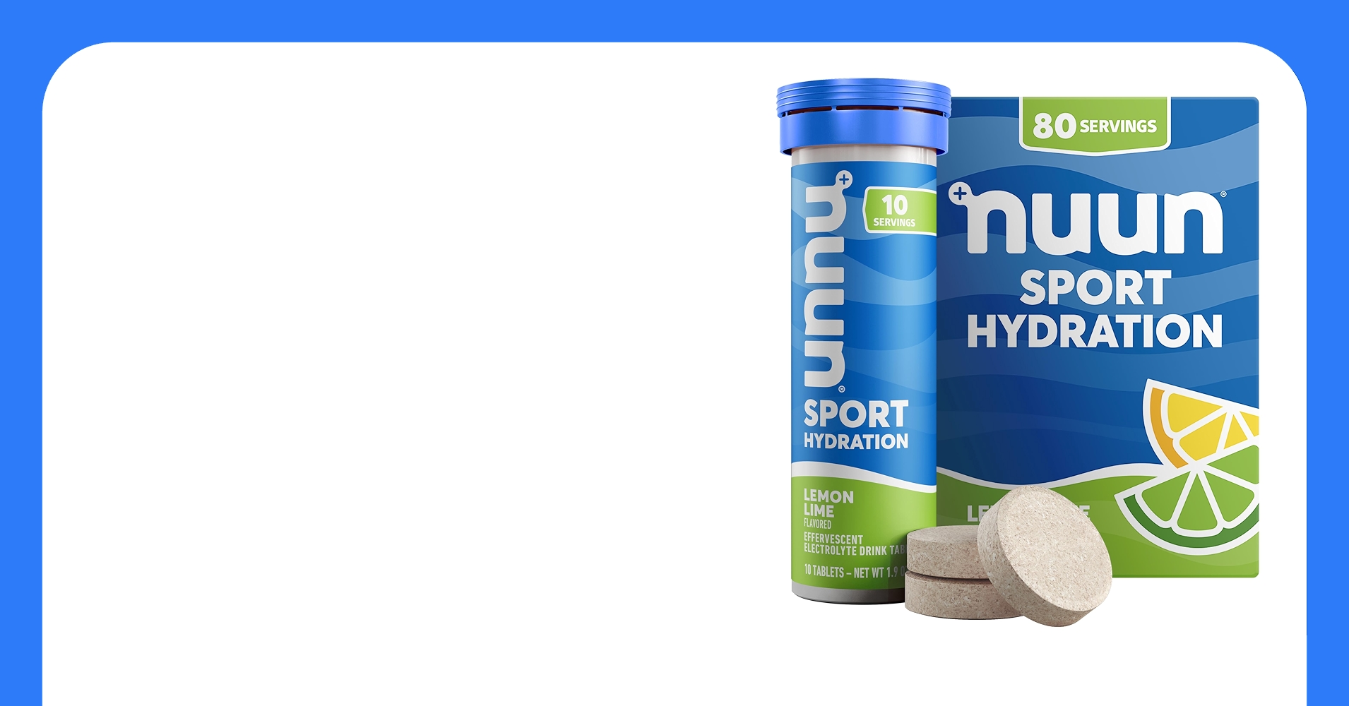 Nuun Sport Electrolyte Hydration Tablets (Lemon Lime, 4-Pack)