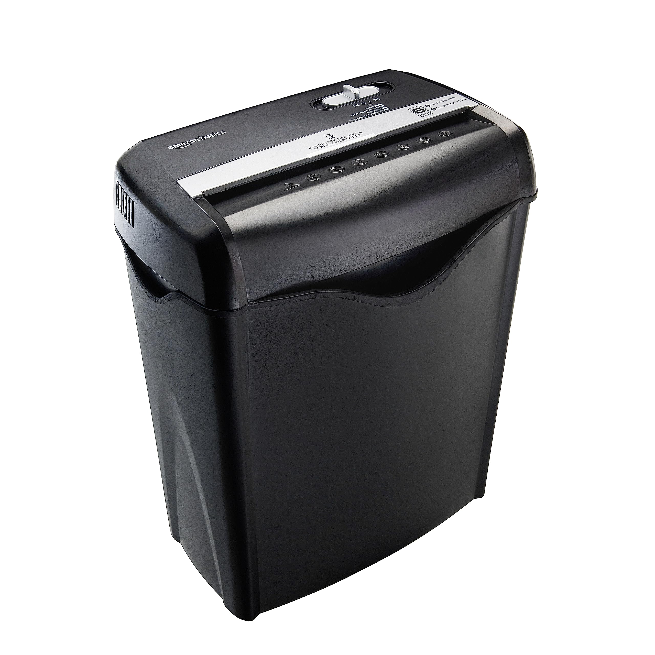 Amazon Basics 6-Sheet Cross-Cut Paper & Credit Card Shredder