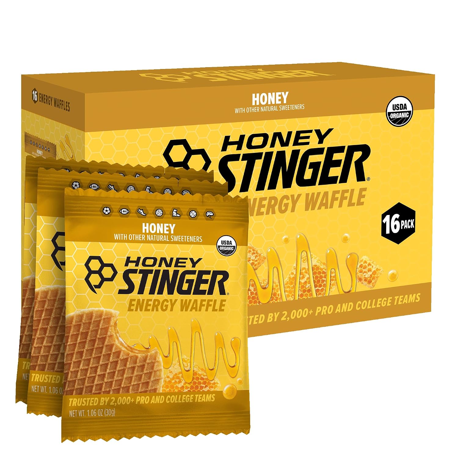 Honey Stinger Organic Honey Waffles (16 Pack)