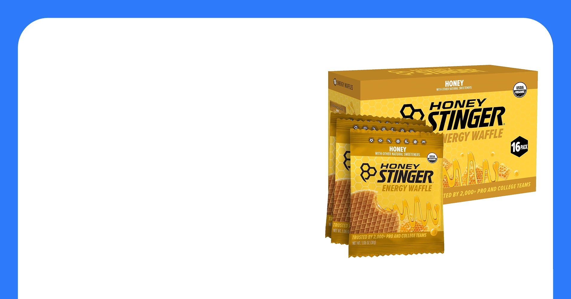 Honey Stinger Organic Honey Waffles (16 Pack)